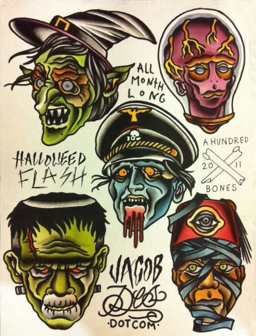 Aggregate more than 75 american traditional horror tattoos super hot -  in.eteachers